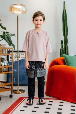 TUSCA KIDS | Ishmael Kids Kurta in Dusty Pink